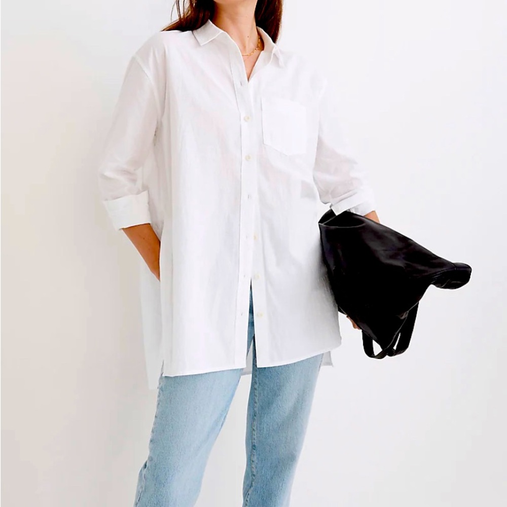 NWT madewell ex boyfriend shirt L